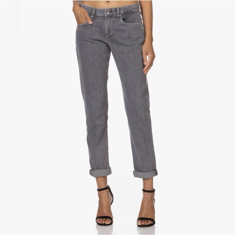 Rag & Bone‎ Dre Low-Rise Slim Boyfriend Jeans in Gray, Size 30